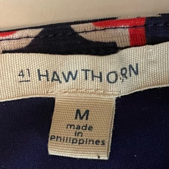 41 Hawthorn Navy, Red & White Faux Wrap Office Career Dress NWOT Size M - Picture 10 of 14